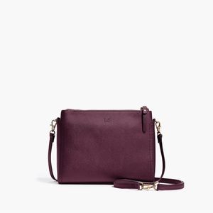 Lo & Sons The Pearl in Saffiano Plum Leather